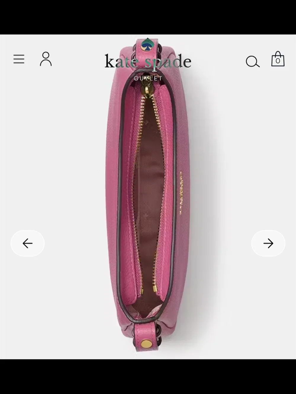 kate spade Pink Pebbled Leather Juliette Small Shoulder Bag